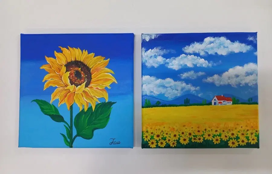 해바라기그림 인테리어소품