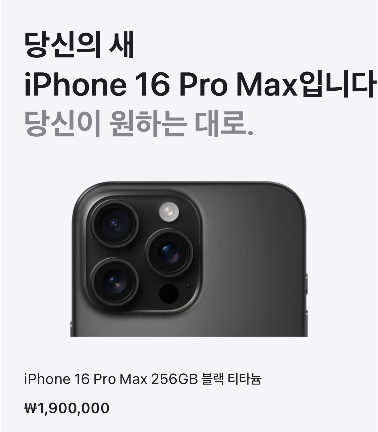 iPhone 16 Pro Max 블랙 티타늄